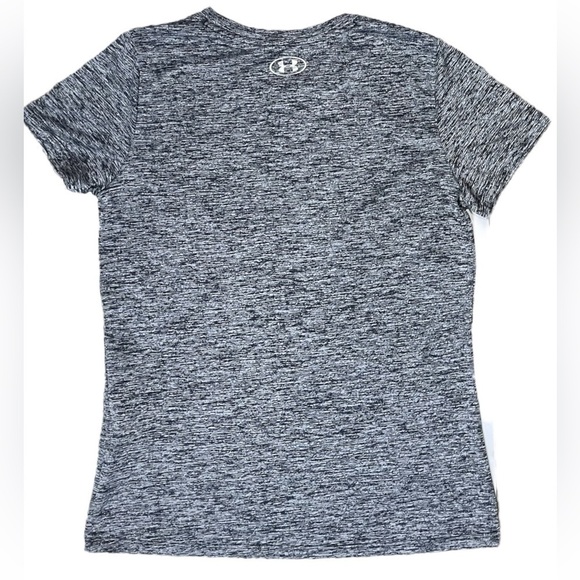 Women's Under Armour Tech Twist Tee Short Sleeve Crew Neck Medium Gray Black - Picture 5 of 13